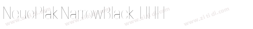 NeuePlak NarrowBlack字体转换